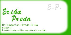 erika preda business card